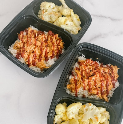 BBQ Chicken and Rice + Roasted Cauliflower Power Pack
