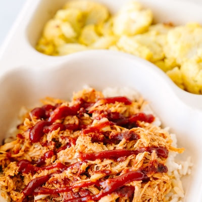 BBQ Chicken and Rice + Roasted Cauliflower Power Pack