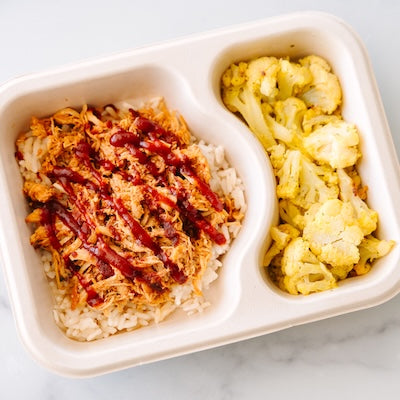 BBQ Chicken and Rice + Roasted Cauliflower Power Pack