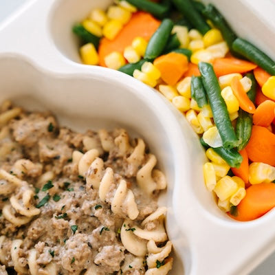Beef Stroganoff and Steamed Veggie Power Pack