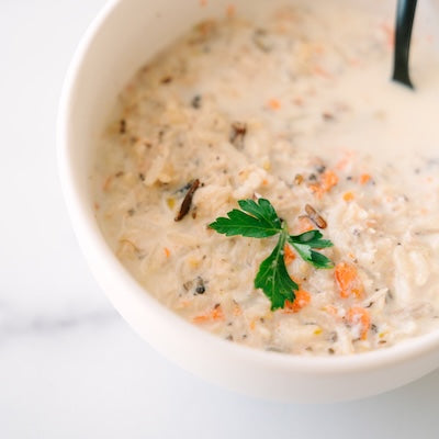Single Serve Chicken and Wild Rice Soup