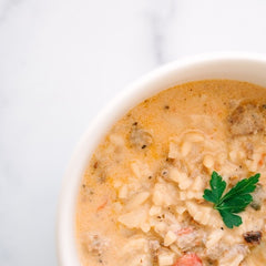 Single Serve Creamy Italian Orzo Soup