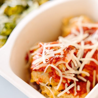 Parmesan Chicken Meatballs and Roasted Broccoli Power Pack