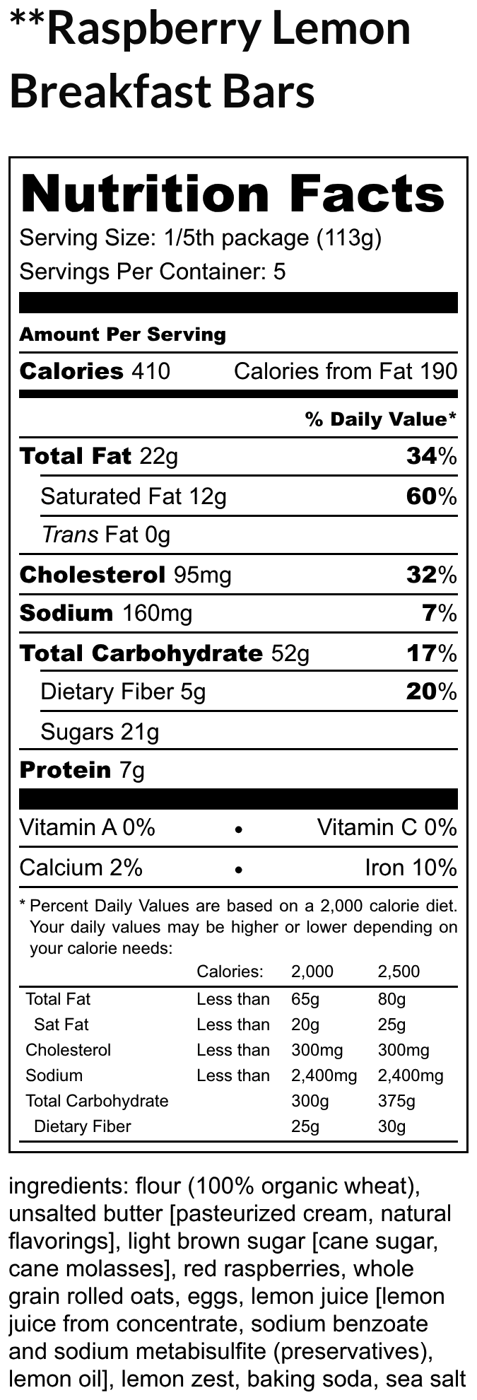 Raspberry Lemon Breakfast Bars