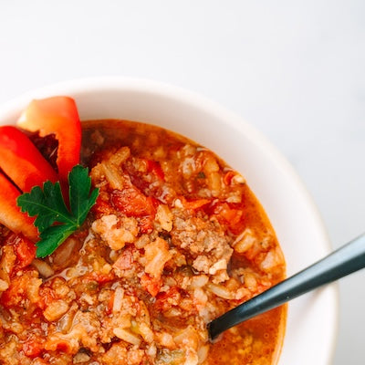 Single Serve Stuffed Pepper Soup