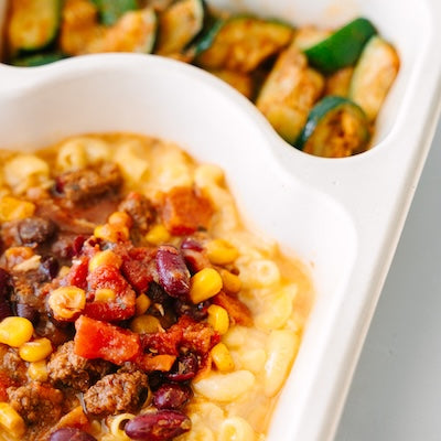 Turkey Chili Mac and Roasted Zucchini Power Pack