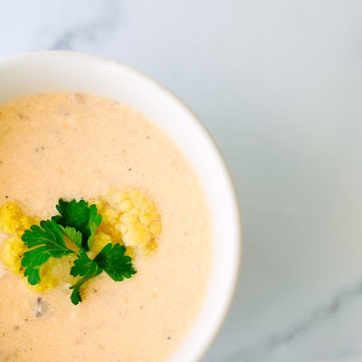Single Serve Bacon Cheddar Cauliflower Soup