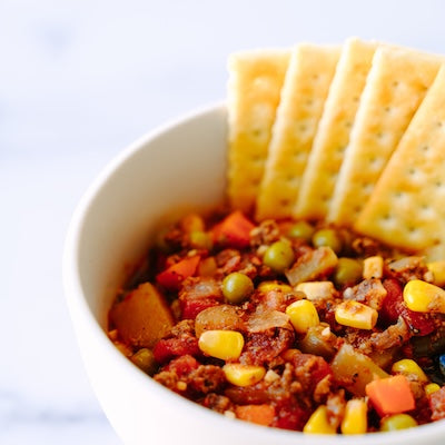 Single Serve Beefy Vegetable Soup