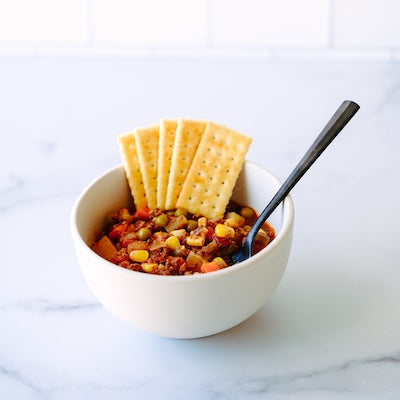 Single Serve Beefy Vegetable Soup